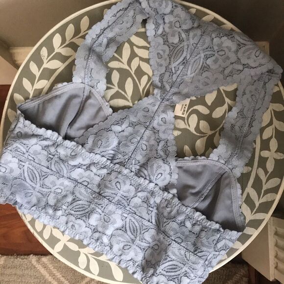 Intimately Free People Gray Lace Bralette Wireless sz XS - Picture 8 of 11